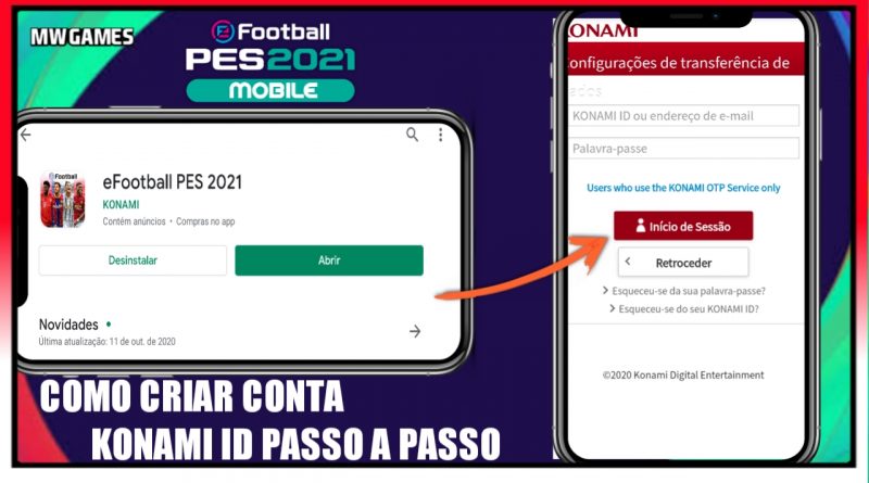 Como Criar Conta Konami Id Pes Mobile Mw Games